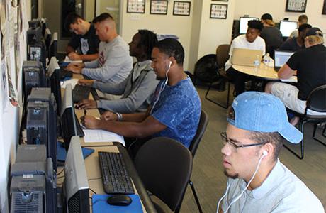 Student at Computer